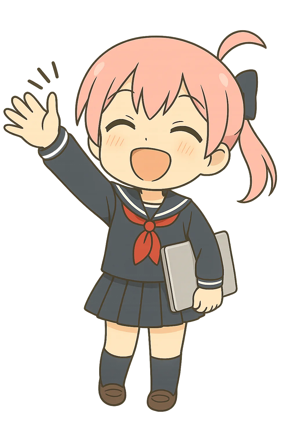 元気にLinux学習を開始する女性