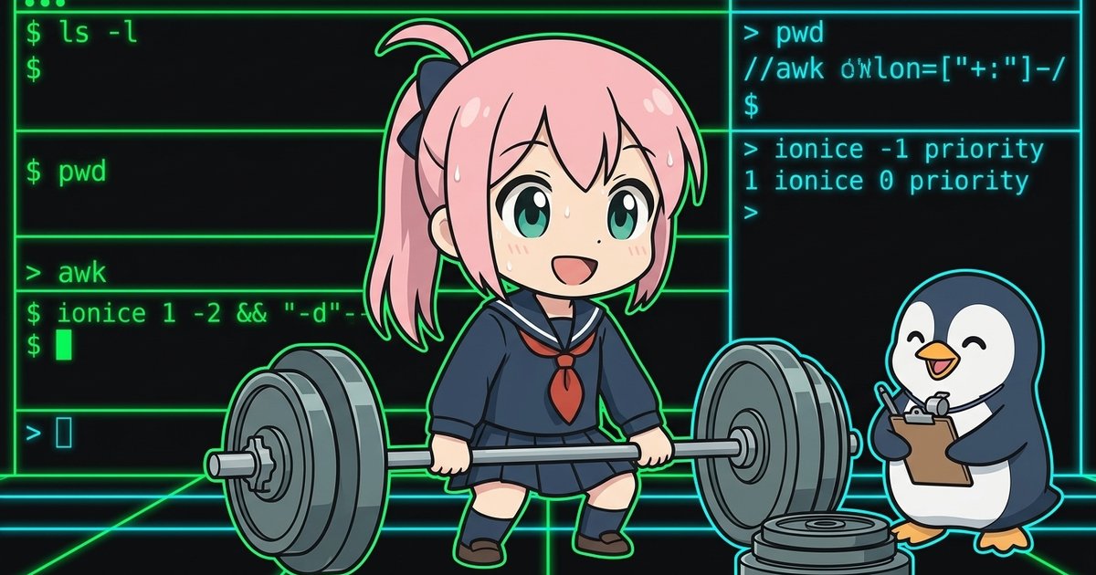 ionice 入門 - ディスクI/O優先度を制御する | Penguin Gym Linux