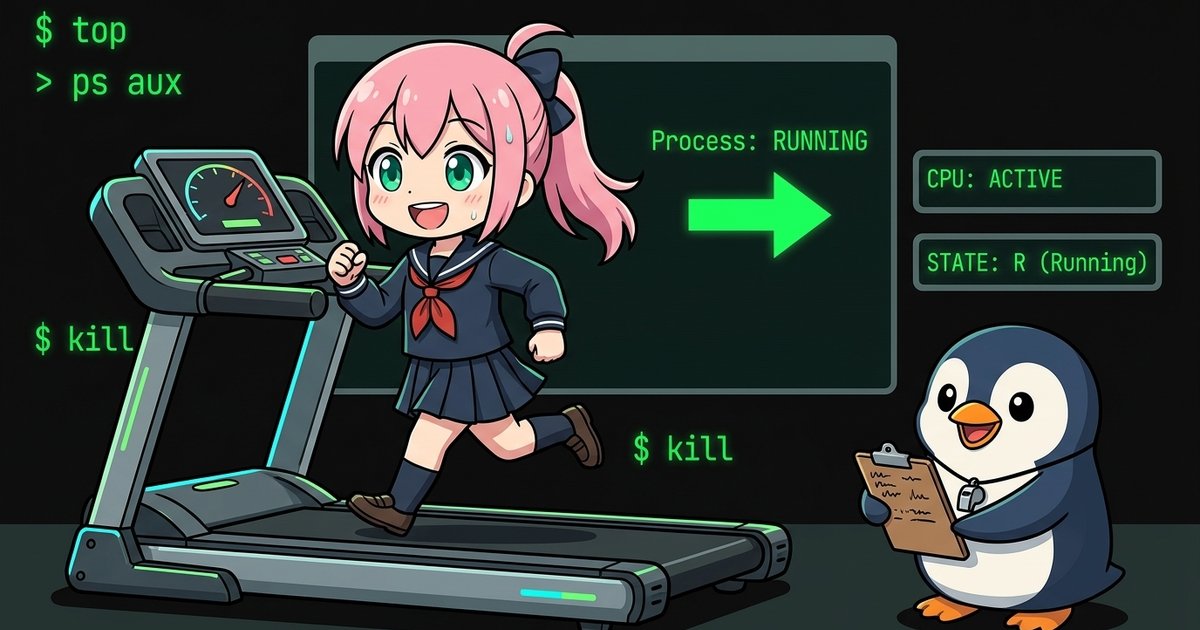 プロセスの状態とライフサイクル（process states）- 実行・待機