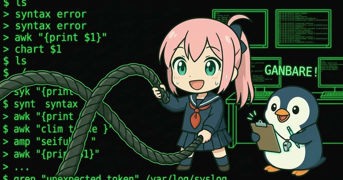 syntax error near unexpected token」の読み解き方 | Penguin Gym Linux