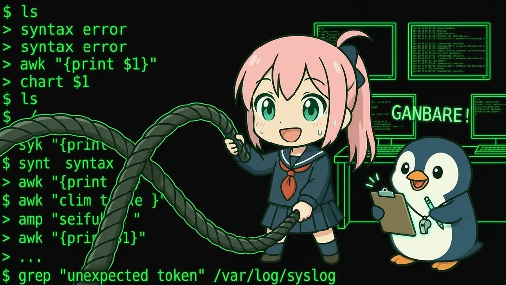 Decifrando "syntax error near unexpected token"
